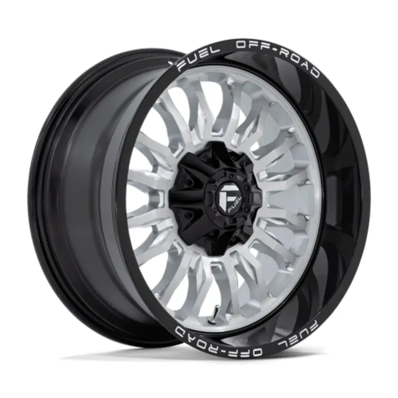 Fuel D798 Arc 20X10 6x135/139.7 ET-18, Gris Argenté Poli, Rebord Noir Solde