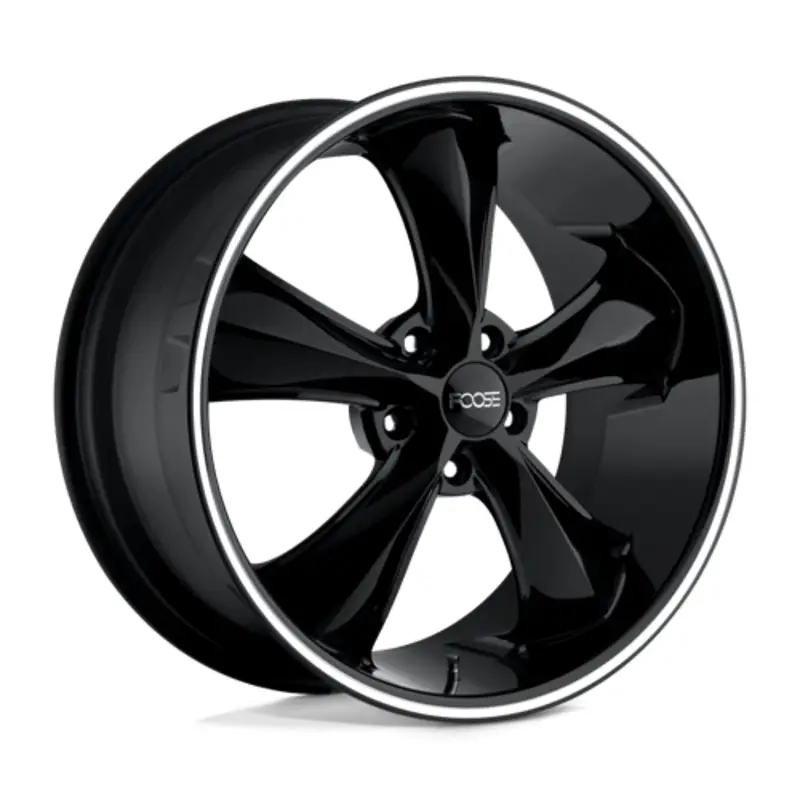 Foose 1PC F104 Legend 18x9" 5x120.65 ET07, Noir Brillant, Branches Usinées Offre Limitée