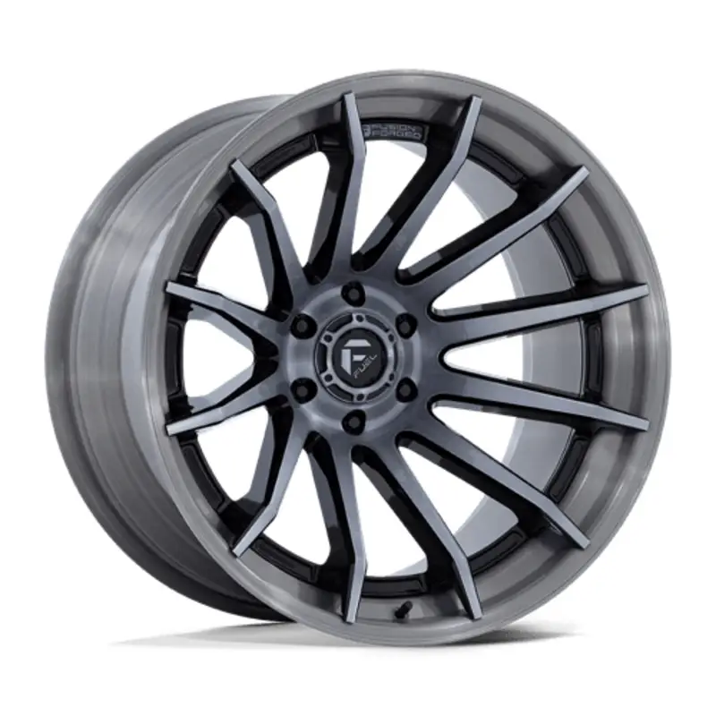 Super Prix Fuel FC403 Burn 22X10 6x135 ET-18, Noir Brillant, Teinte Gris Brossé