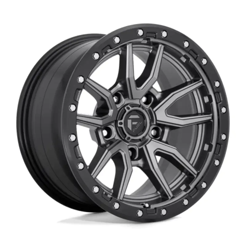 Nouvelle Collection Fuel D680 Rebel 17X9 5x127 ET-12, Gunmetal Mat, Anneau Noir