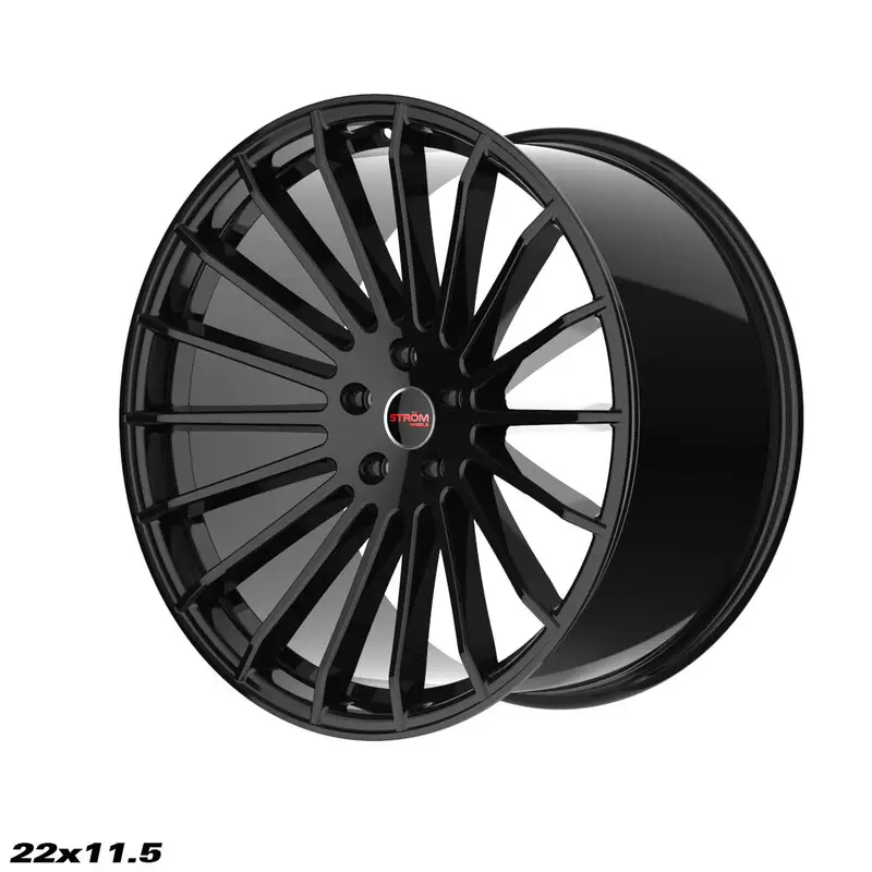 Usine Directe Ström STR4 22x11.5" 5x112 ET30, Noir Brillant