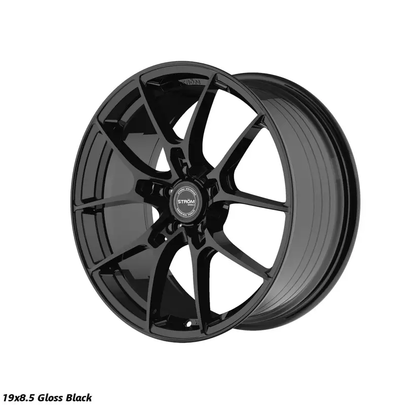 Vente Directe Ström STR-F1 19x8.5" 5x112 ET45, Noir Brillant