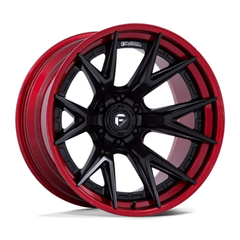 Acheter Direct Fuel FC402 Catalyst 20X9 6x139.7 ET20, Noir Mat, Rebord Rouge Candy