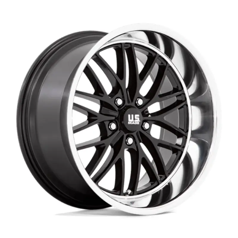 Prix Réduit US Mag U138 Santa Cruz 20X10 5x120.65 ET6, Noir Brillant, Rebord Diamant