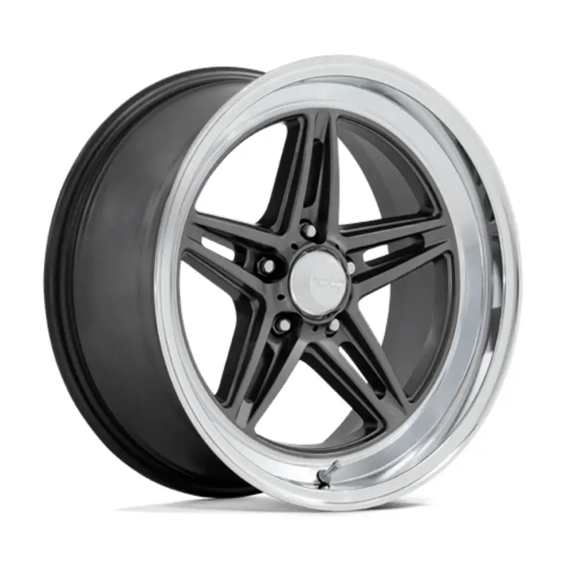 Retour Gratuit American Racing Vintage VN514 Groove 18X10 5x114.3 ET12, Anthracite, Rebord Diamant