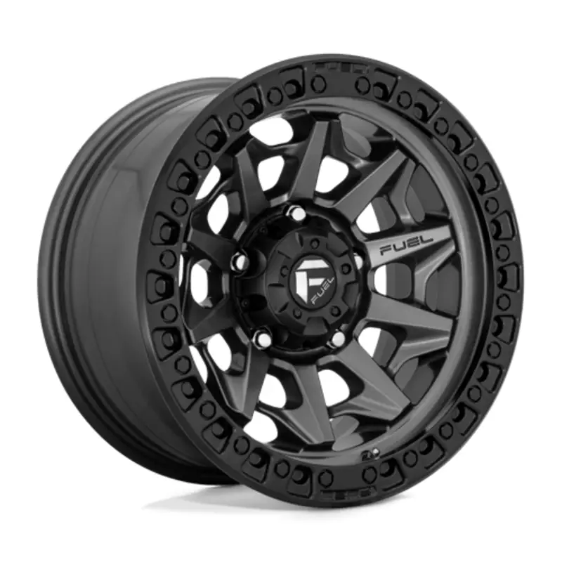 Fuel D716 Covert 18X9 8x170 ET20, Gunmetal Mat, Anneau Noir Satisfait Ou Remboursé