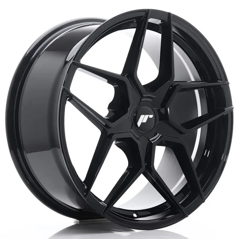 Livraison Gratuite Japan Racing JR-34 19x8.5" (5 trous - sur mesure) ET35-40, Noir Brillant