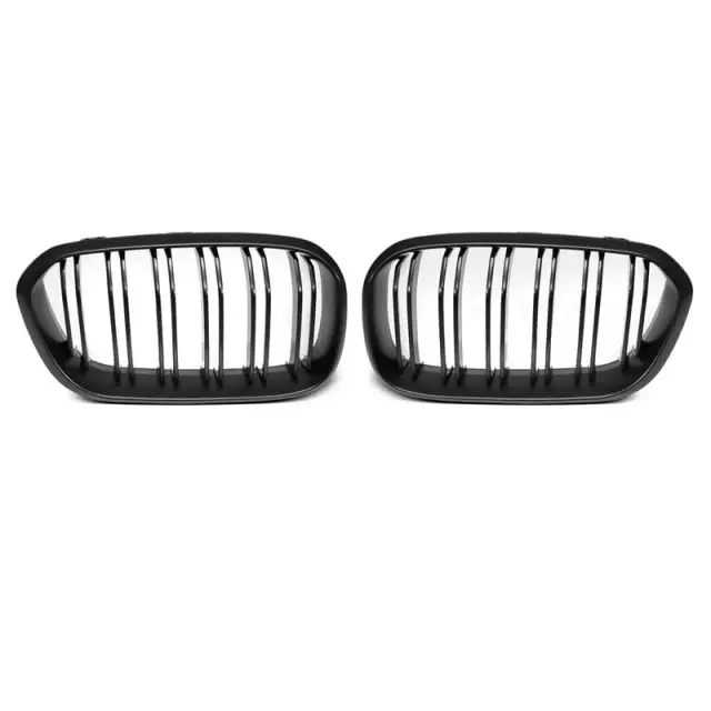 Certifié Grille Noire Mate Double Bar Avant pour BMW F20 F21 LCI 2015-2018