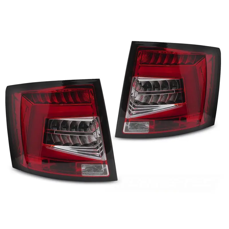 Feux Arrière LED Rouge Blanc pour Skoda Octavia III 16-20 SW OEM Certifié