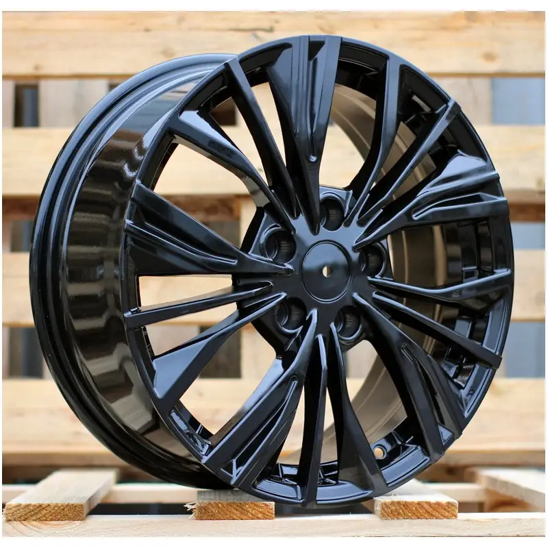 4 jantes 7.0 17 5x114.3 design Nissan Noir Brillant Dernier Modèle