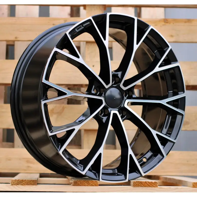 4 jantes 8.0 19 5x112 design Volkswagen Fluotournage Noir Brillant Certifié