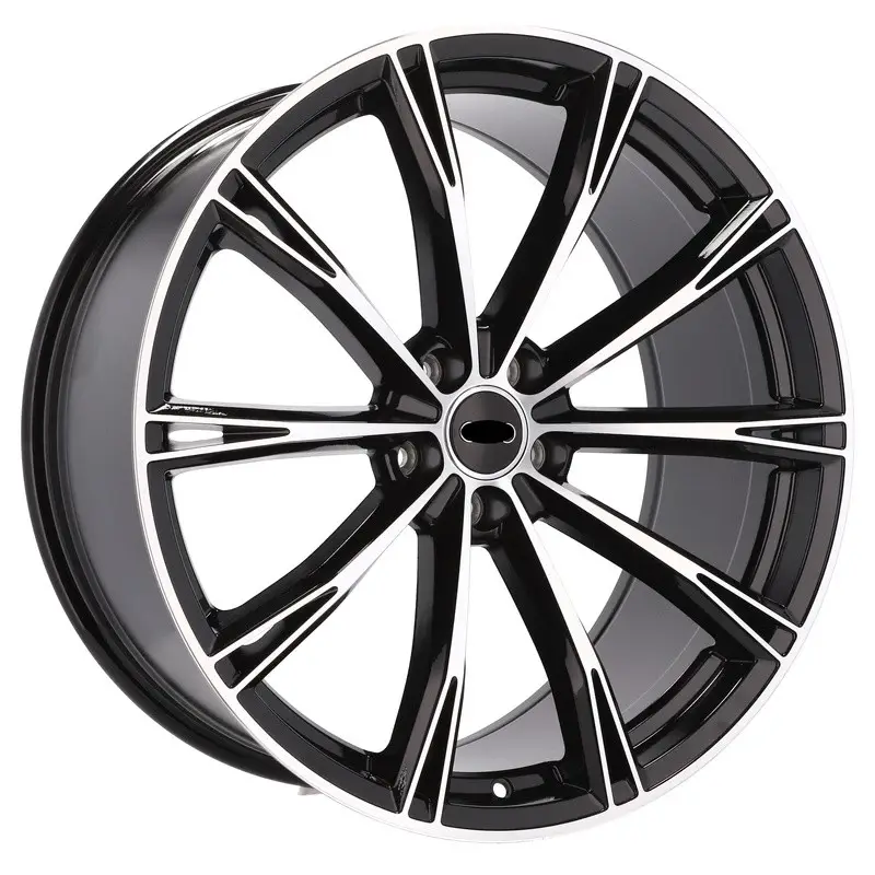 Authentique 4 jantes 8.5 19 5x112 design Audi Noir Brillant