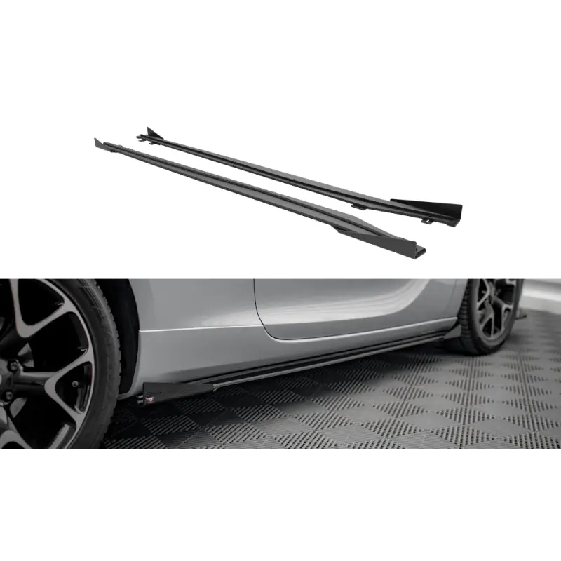 Street Pro Side Skirts Diffusers + Flaps Opel Astra GTC OPC-Line J Promotion Saisonnière