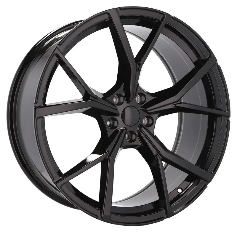 4 jantes 7.0 17 5x112 design Volkswagen Fluotournage Noir Brillant Commander Vite