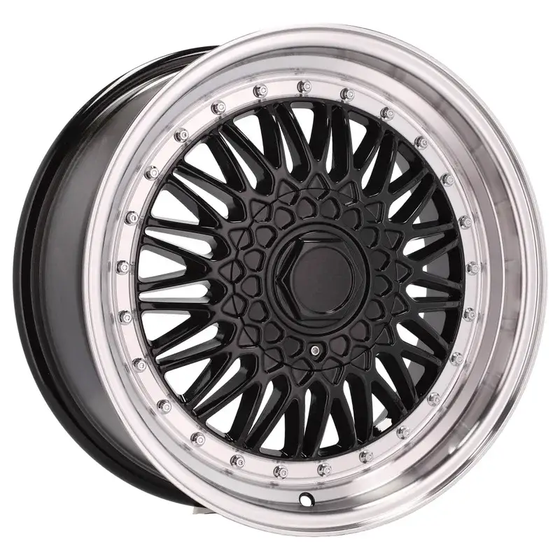 4 jantes 7.0 15 4x100 Noir Brillant Commander Vite