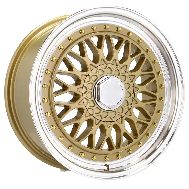 4 jantes 6.5 14 4x100 Or Brillant Offre Spéciale