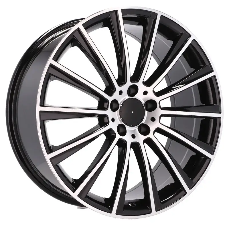 Paiement Sécurisé 4 jantes 8.5 19 5x112 design Mercedes Fluotournage Noir Brillant