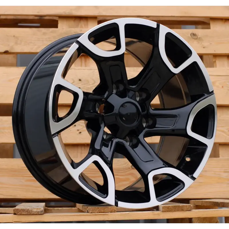 4 jantes 9.0 18 6x139.7 design Toyota Noir Brillant Prix Bas