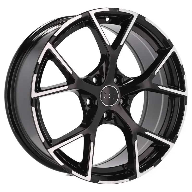 4 jantes 7.5 17 5x112 design Audi Fluotournage Noir Brillant Remise