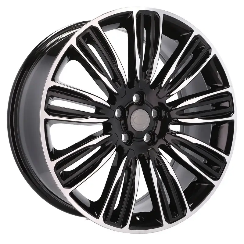 Quantité Limitée 4 jantes 9.5 22 5x108 design Land Rover Fluotournage Noir Brillant