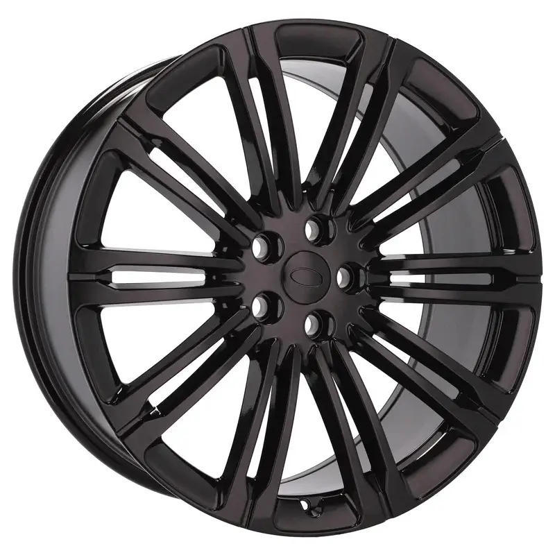 4 jantes 9.5 22 5x120 design Land Rover Fluotournage Noir Brillant Nouvelle Collection