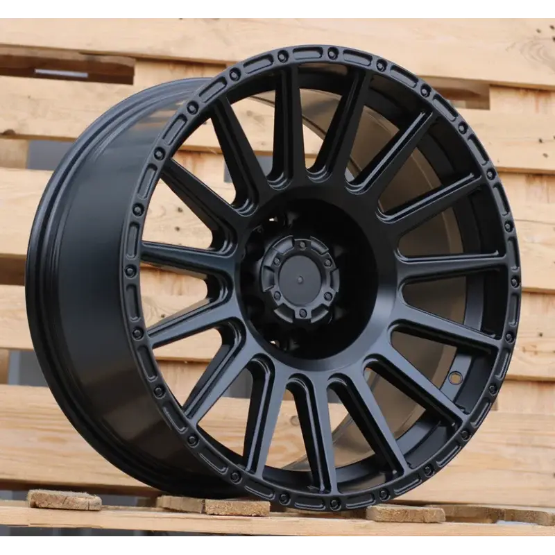4 jantes 9.0 18 6x139.7 Fluotournage Noir Brillant Acheter En Ligne