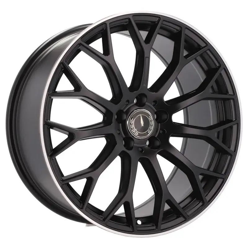 4 jantes 8.0 18 5x112 design Mercedes Fluotournage Noir Mat Prix Cassé