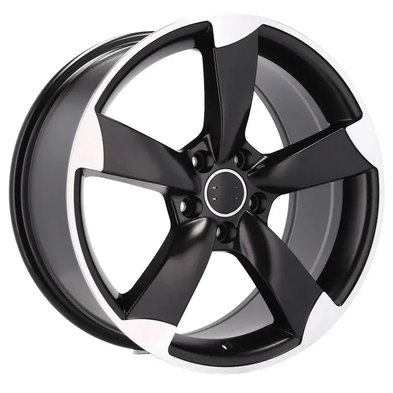 4 jantes 8.0 18 5x112 design Audi Fluotournage Noir Brillant Quantité Limitée