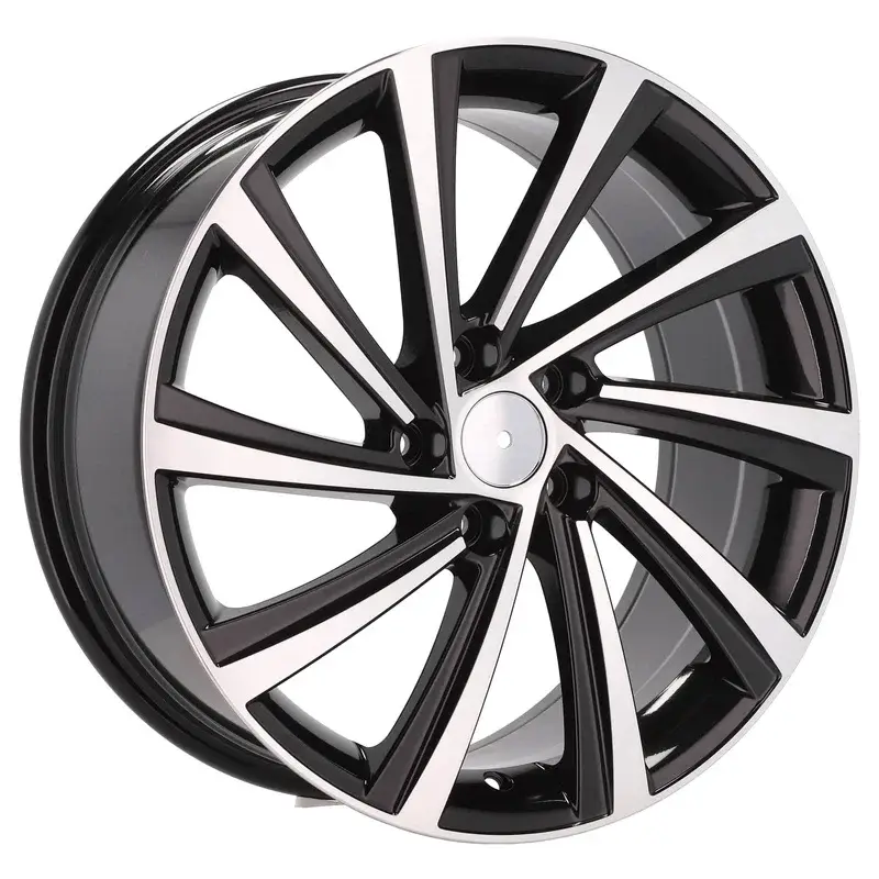 4 jantes 8.0 19 5x112 design Skoda Fluotournage Noir Brillant Usine Directe