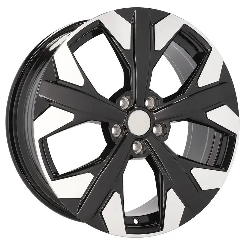 4 jantes 7.5 18 5x114.3 design Kia Fluotournage Noir Brillant Pas Cher