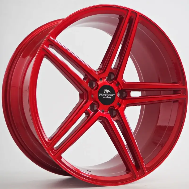2 jantes Ratlankis Forzza Bosan 8,5X19 5X112 ET35 66,45 Candy Red Meilleur Prix
