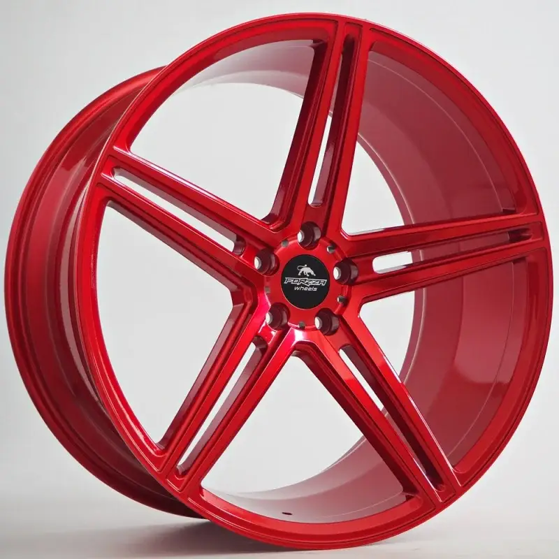 2 jantes Ratlankis Forzza Bosan 10,5X22 5X112 ET38 66,45 Candy Red Offre Spéciale