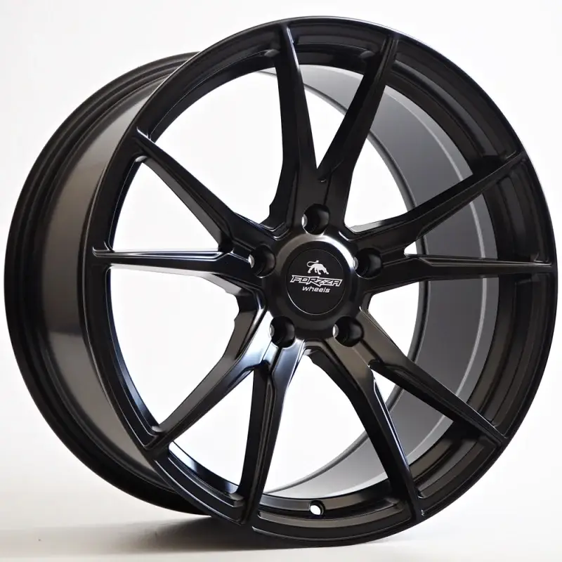 2 jantes Ratlankis Forzza Ultra 9X18 5X120 ET38 72,56 Satin Black Satisfait Ou Remboursé