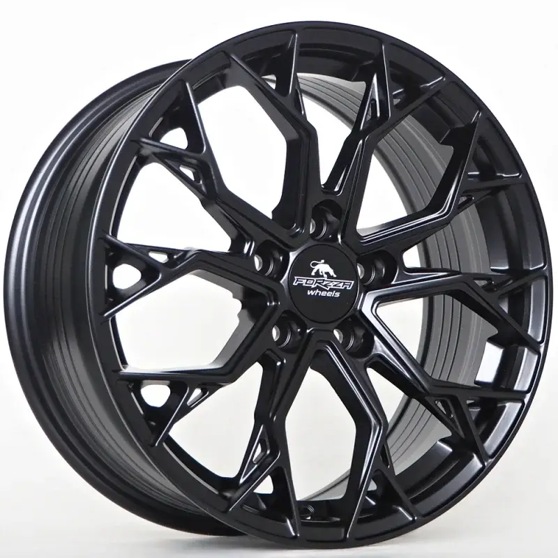Certifié 2 jantes Ratlankis Forzza Titan 7,5X17 5X100 ET40 73,1 Satin Black
