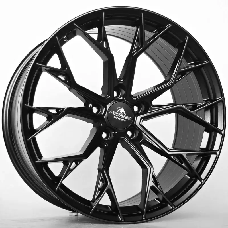 2 jantes Ratlankis Forzza Titan 8X18 5X112 ET42 66,45 Satin Black Haute Qualité