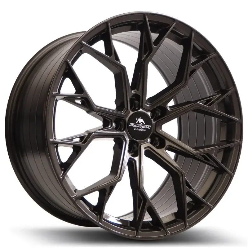 Livraison Gratuite 2 jantes Ratlankis Forzza Titan 9,5X19 5X112 ET38 66,45 Dark Graphite