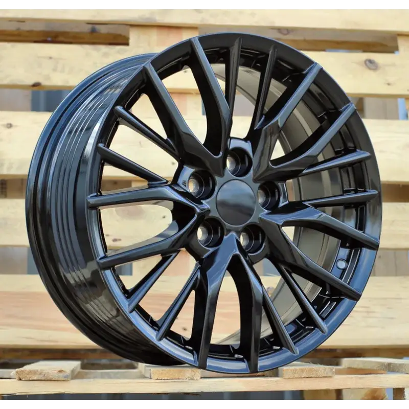 4 jantes 7.5 17 5x114.3 design Lexus Fluotournage Noir Brillant Réduction