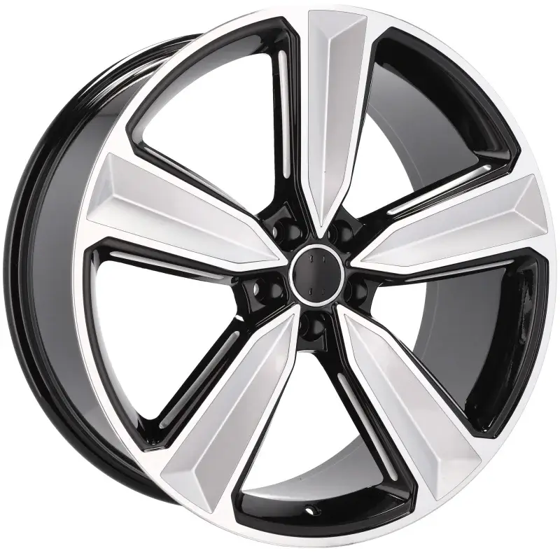 4 jantes 7.5 17 5x112 design Audi Fluotournage Noir Brillant Réduction