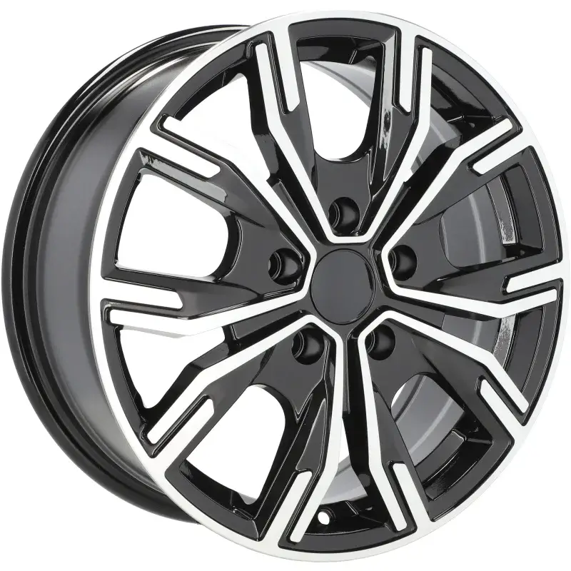 4 jantes 6.5 16 5x120 design Volkswagen Fluotournage Noir Brillant Bon Plan