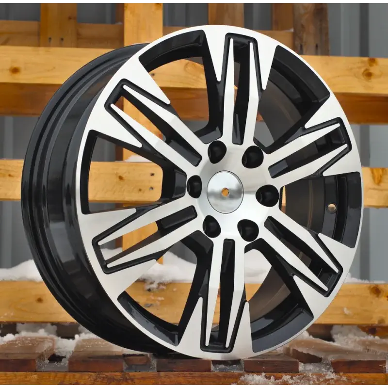Achat Immédiat 4 jantes 6.5 17 6x120 design Volkswagen Fluotournage Noir Brillant