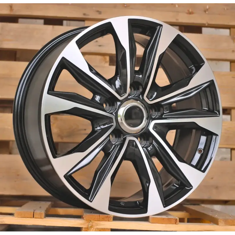 4 jantes 8.5 20 5x150 design Toyota Fluotournage Noir Brillant Commander Vite