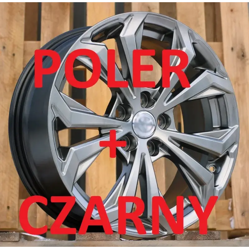 4 jantes 7.0 18 5x114.3 design Toyota Fluotournage Noir Brillant Dernier Modèle