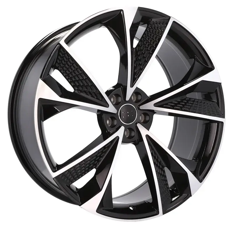 4 jantes 8.0 18 5x100 design Audi Fluotournage Noir Brillant Authentique