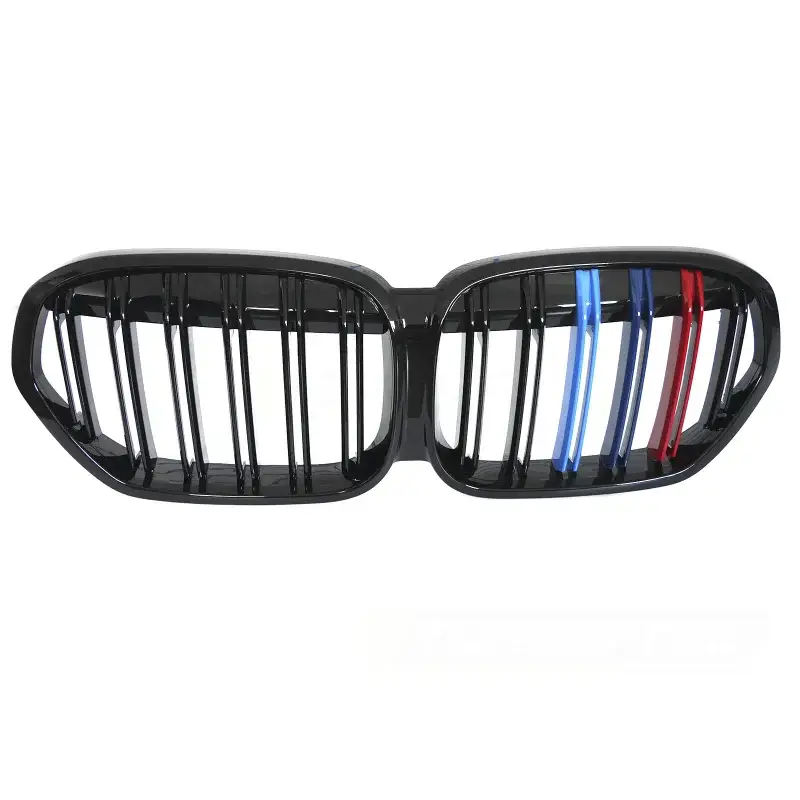 Bon Marché Grille Sport Noire Brillante Tri-Color Double Bar pour BMW X1 F48 20-22