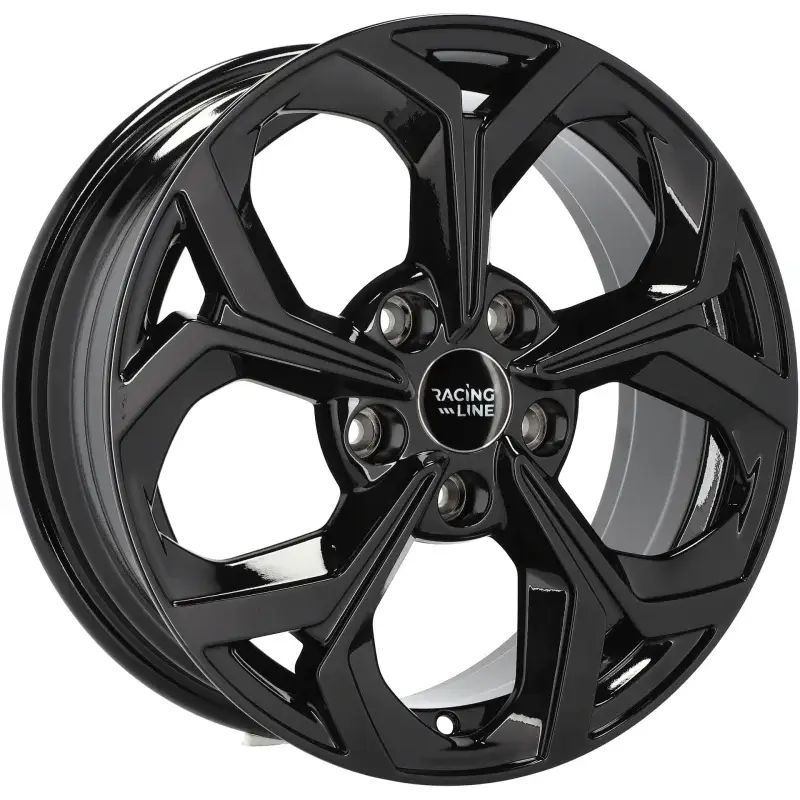 4 jantes 6.5 16 5x100 designFluotournage Noir Brillant Certifié