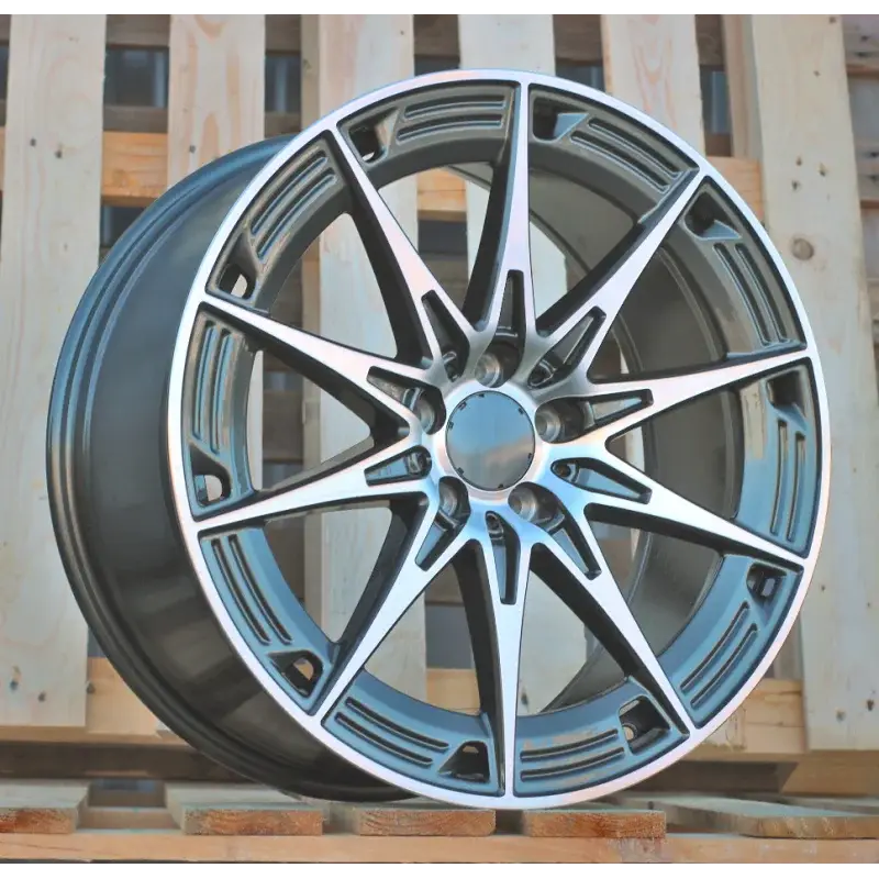 4 jantes 8.5 19 5x112 design Mercedes Fluotournage Gris Brillant Offre Spéciale