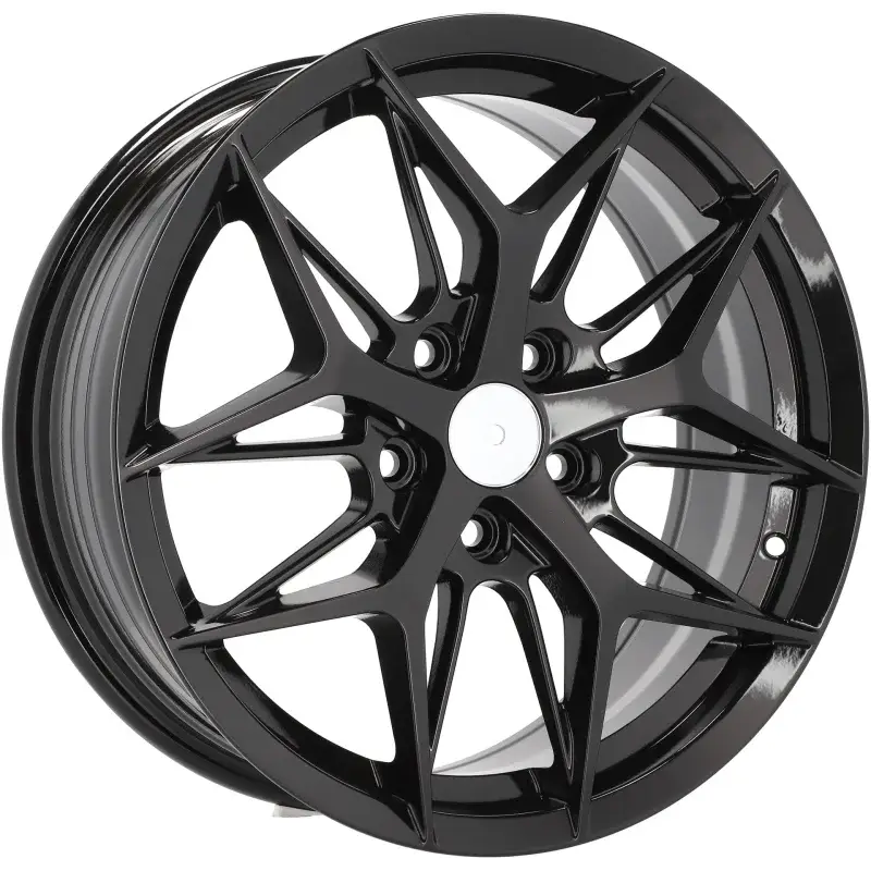 4 jantes 7.0 17 5x100 Fluotournage Noir Brillant Soldes