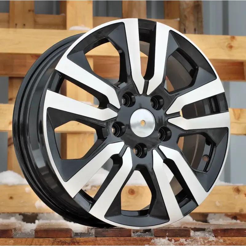 4 jantes 6.0 17 5x114.3 design Renault Fluotournage Noir Brillant Meilleur Prix