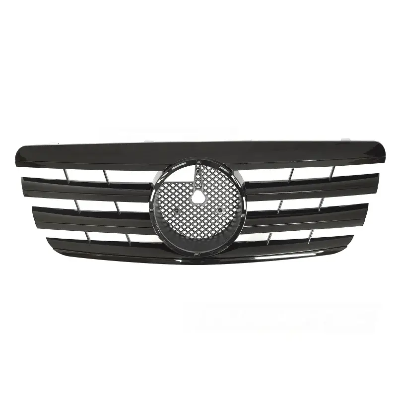 Grille Sport Style Glossy Black Avant pour Mercedes W210 99-02 / S210 99-03 Prix Cassé