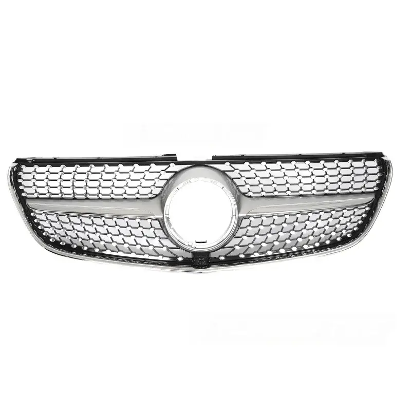 Réduction Grille Diamond Silver Black Avant pour Mercedes V-Class W447 14-19